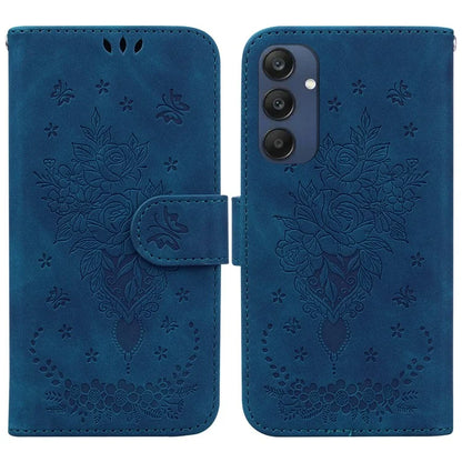 For Samsung Galaxy M35 5G Case Butterfly Flower Imprint PU Leather Wallet Phone Cover