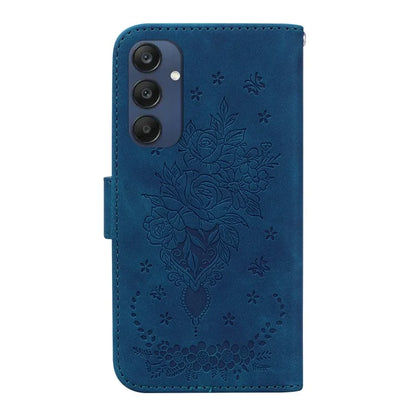 For Samsung Galaxy M35 5G Case Butterfly Flower Imprint PU Leather Wallet Phone Cover