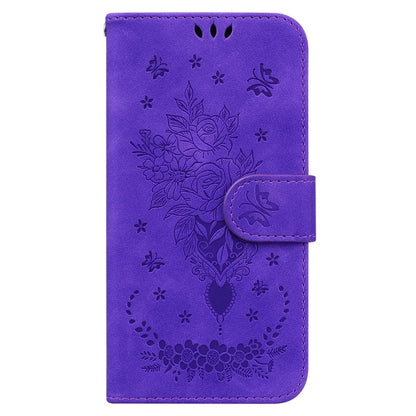 For Samsung Galaxy M35 5G Case Butterfly Flower Imprint PU Leather Wallet Phone Cover