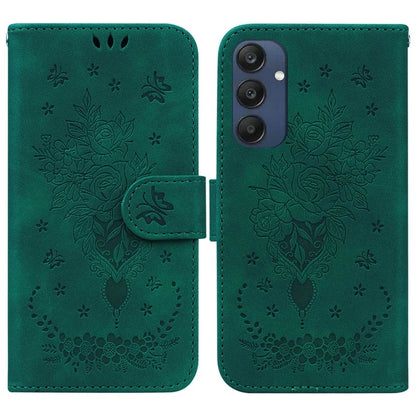 For Samsung Galaxy M35 5G Case Butterfly Flower Imprint PU Leather Wallet Phone Cover