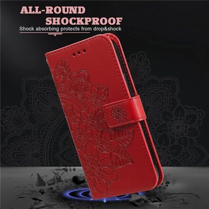 For Samsung Galaxy M35 5G Case Flower Imprint PU Leather Phone Cover with Strap