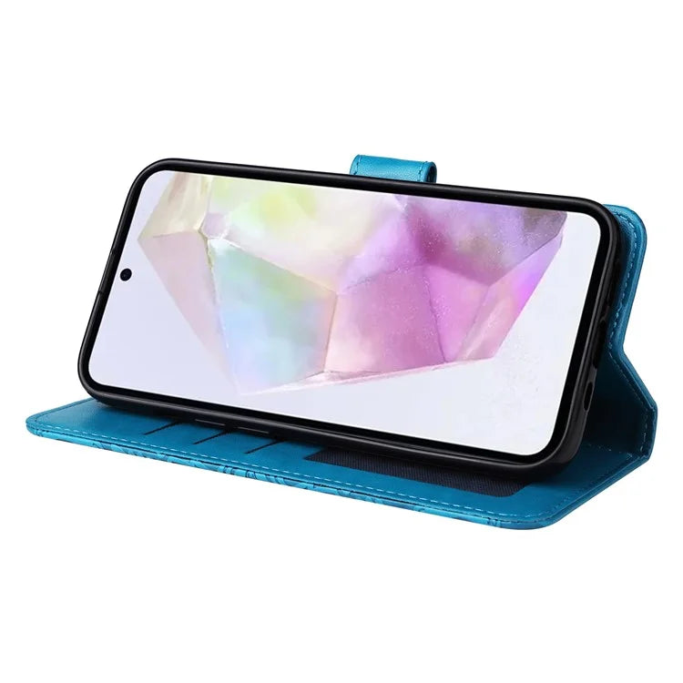 For Samsung Galaxy M35 5G Wallet Case PU Leather Sunflower Phone Cover Stand View