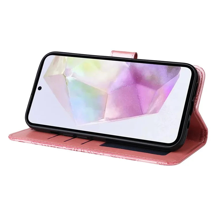 For Samsung Galaxy M35 5G Wallet Case PU Leather Sunflower Phone Cover Stand View