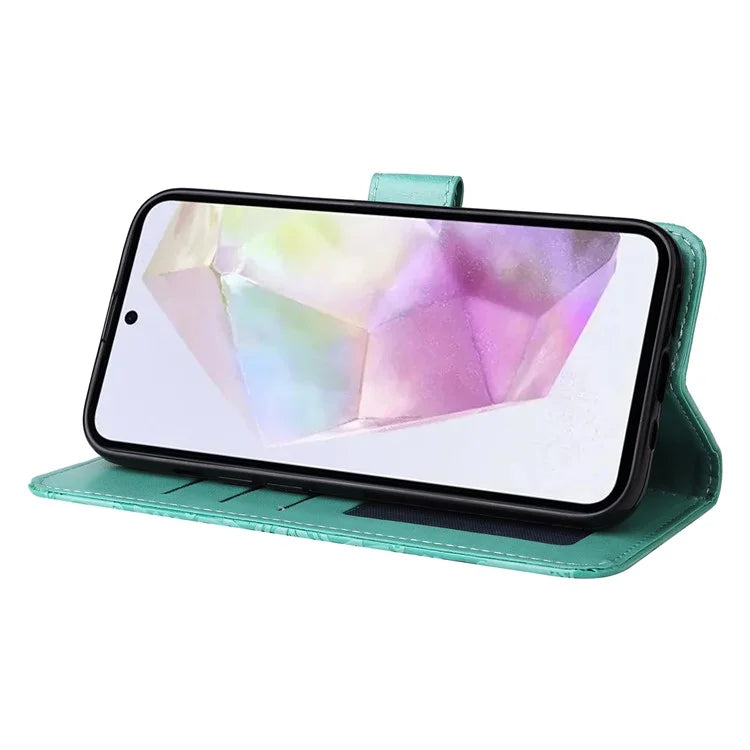 For Samsung Galaxy M35 5G Wallet Case PU Leather Sunflower Phone Cover Stand View