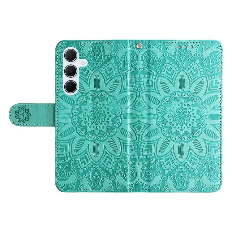 For Samsung Galaxy M35 5G Wallet Case PU Leather Sunflower Phone Cover Stand View