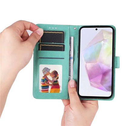 For Samsung Galaxy M35 5G Wallet Case PU Leather Sunflower Phone Cover Stand View