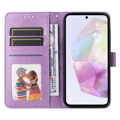 For Samsung Galaxy M35 5G Wallet Case PU Leather Sunflower Phone Cover Stand View