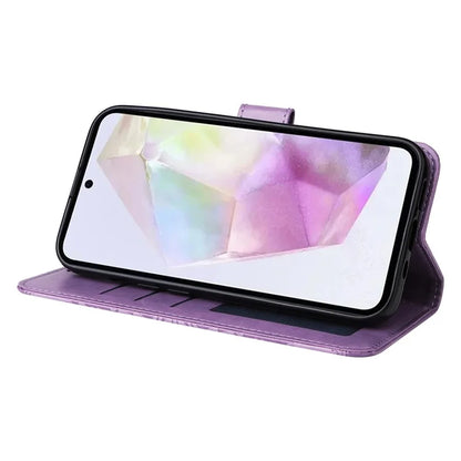 For Samsung Galaxy M35 5G Wallet Case PU Leather Sunflower Phone Cover Stand View