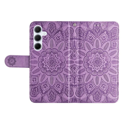 For Samsung Galaxy M35 5G Wallet Case PU Leather Sunflower Phone Cover Stand View