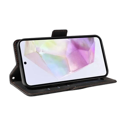 For Samsung Galaxy M35 5G Case Rhombus Starry PU Leather Phone Wallet Cover