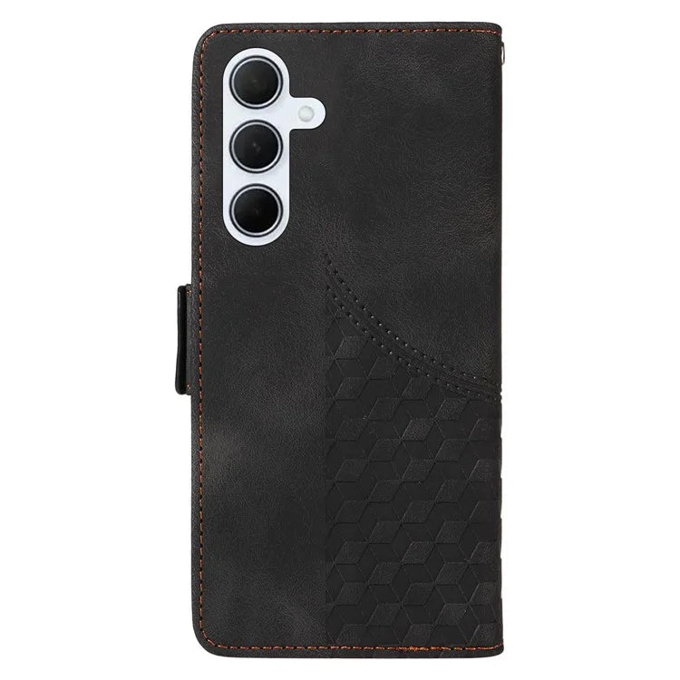 For Samsung Galaxy M35 5G Case Rhombus Starry PU Leather Phone Wallet Cover