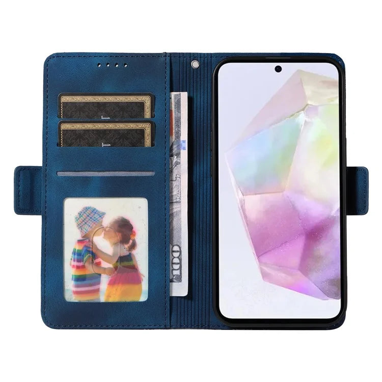 For Samsung Galaxy M35 5G Case Rhombus Starry PU Leather Phone Wallet Cover