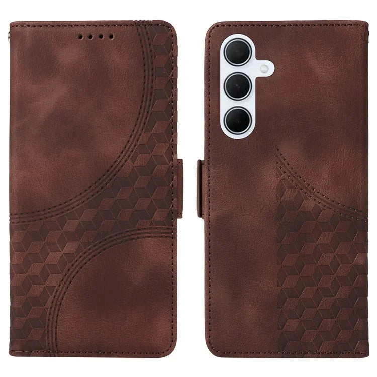 For Samsung Galaxy M35 5G Case Rhombus Starry PU Leather Phone Wallet Cover