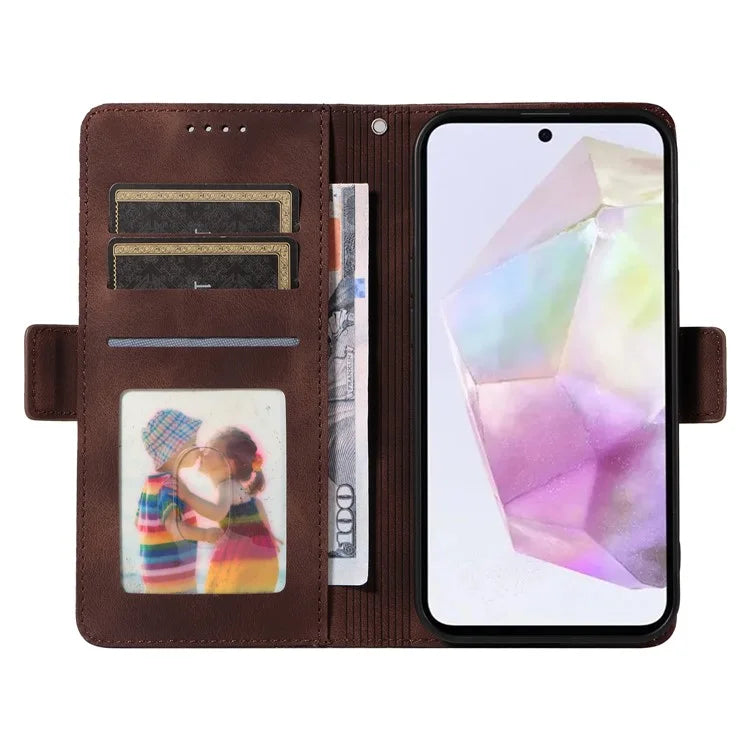 For Samsung Galaxy M35 5G Case Rhombus Starry PU Leather Phone Wallet Cover