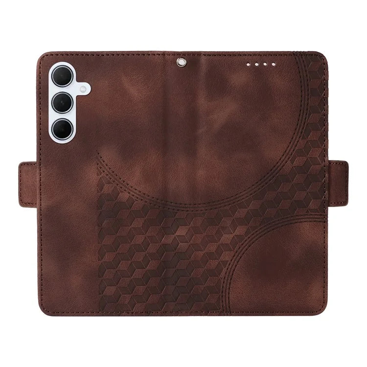 For Samsung Galaxy M35 5G Case Rhombus Starry PU Leather Phone Wallet Cover