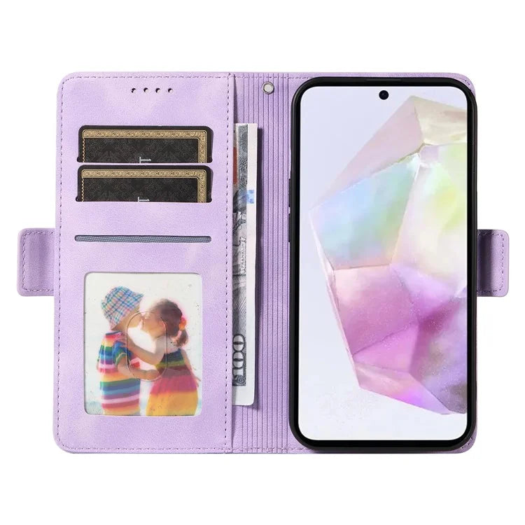 For Samsung Galaxy M35 5G Case Rhombus Starry PU Leather Phone Wallet Cover