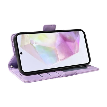 For Samsung Galaxy M35 5G Case Rhombus Starry PU Leather Phone Wallet Cover