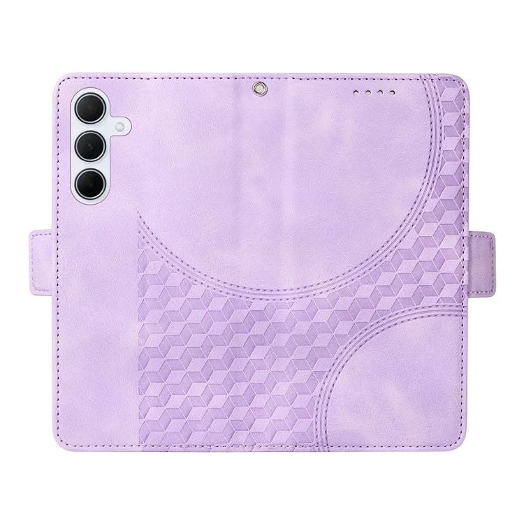 For Samsung Galaxy M35 5G Case Rhombus Starry PU Leather Phone Wallet Cover