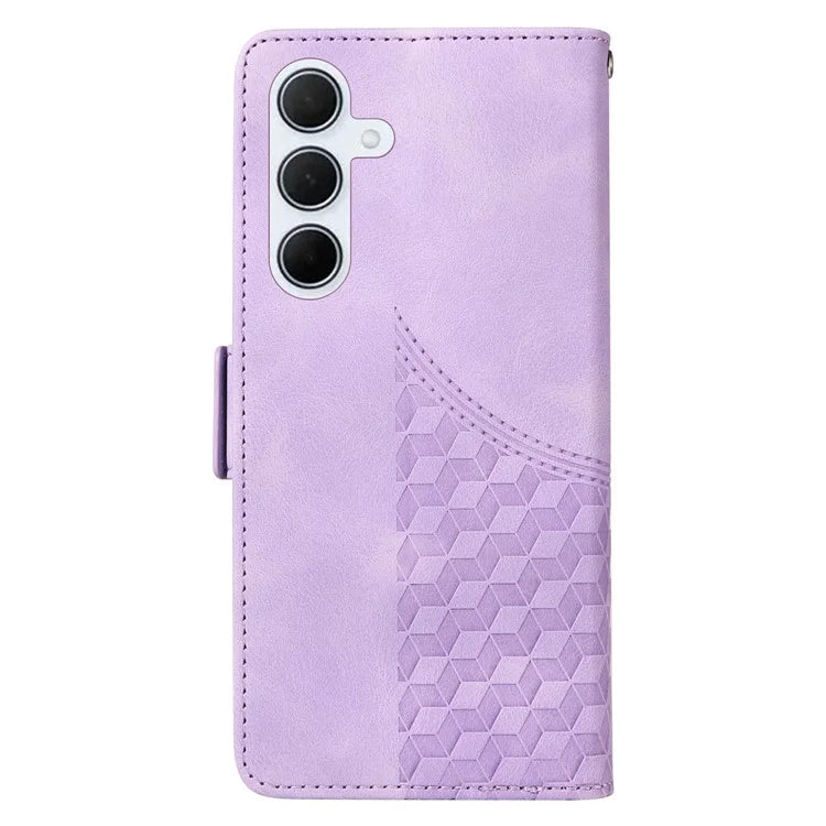 For Samsung Galaxy M35 5G Case Rhombus Starry PU Leather Phone Wallet Cover