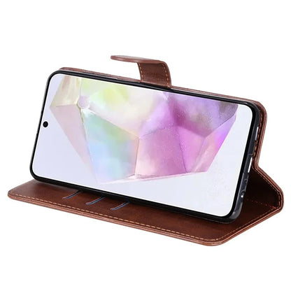 For Samsung Galaxy M35 5G Case Zipper Wallet PU Leather Stand Phone Cover
