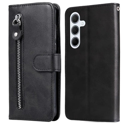 For Samsung Galaxy M35 5G Case Zipper Wallet PU Leather Stand Phone Cover