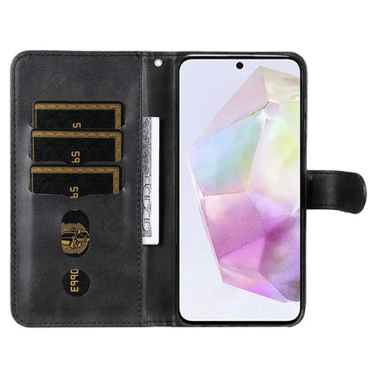 For Samsung Galaxy M35 5G Case Zipper Wallet PU Leather Stand Phone Cover