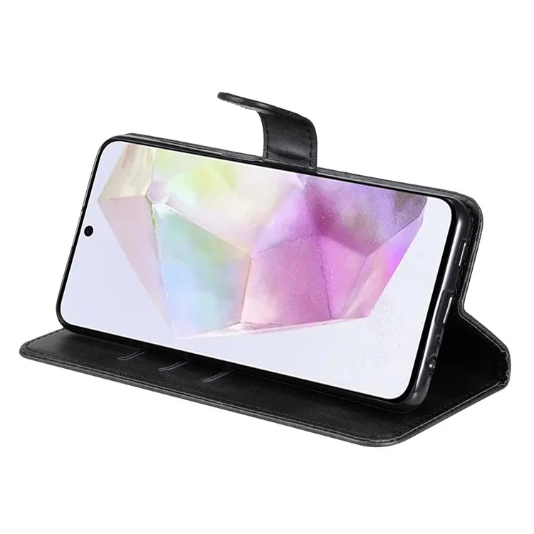 For Samsung Galaxy M35 5G Case Zipper Wallet PU Leather Stand Phone Cover