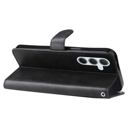 For Samsung Galaxy M35 5G Case Zipper Wallet PU Leather Stand Phone Cover