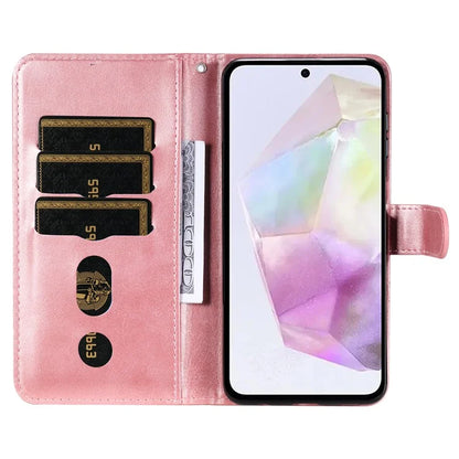 For Samsung Galaxy M35 5G Case Zipper Wallet PU Leather Stand Phone Cover