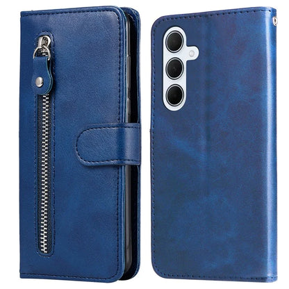 For Samsung Galaxy M35 5G Case Zipper Wallet PU Leather Stand Phone Cover