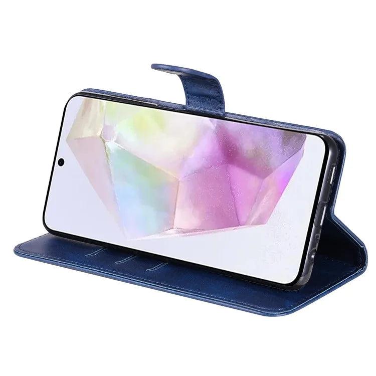 For Samsung Galaxy M35 5G Case Zipper Wallet PU Leather Stand Phone Cover
