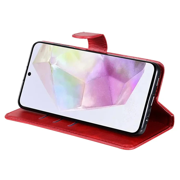 For Samsung Galaxy M35 5G Case Zipper Wallet PU Leather Stand Phone Cover