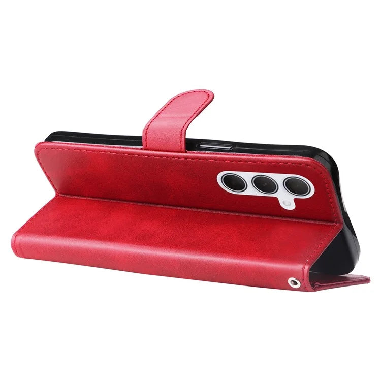 For Samsung Galaxy M35 5G Case Zipper Wallet PU Leather Stand Phone Cover