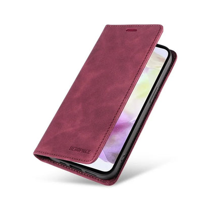 BETOPNICE 003 For Samsung Galaxy M35 5G Leather Case RFID Blocking Wallet Phone Cover