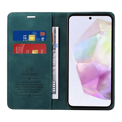 BETOPNICE 003 For Samsung Galaxy M35 5G Leather Case RFID Blocking Wallet Phone Cover