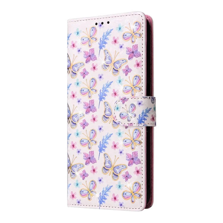 For Samsung Galaxy S24 FE Case RFID Blocking Flower Leather Phone Cover