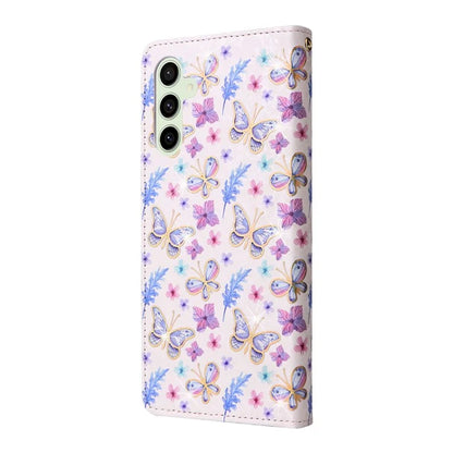 For Samsung Galaxy S24 FE Case RFID Blocking Flower Leather Phone Cover
