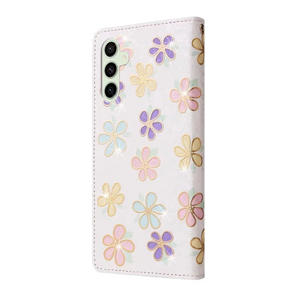 For Samsung Galaxy S24 FE Case RFID Blocking Flower Leather Phone Cover