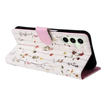 For Samsung Galaxy S24 FE Case RFID Blocking Flower Leather Phone Cover