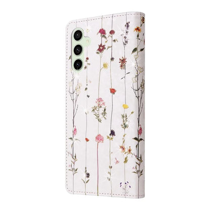 For Samsung Galaxy S24 FE Case RFID Blocking Flower Leather Phone Cover