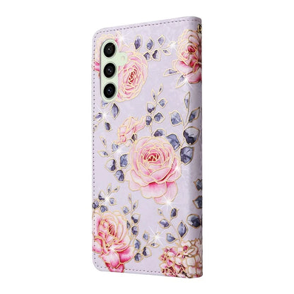 For Samsung Galaxy S24 FE Case RFID Blocking Flower Leather Phone Cover