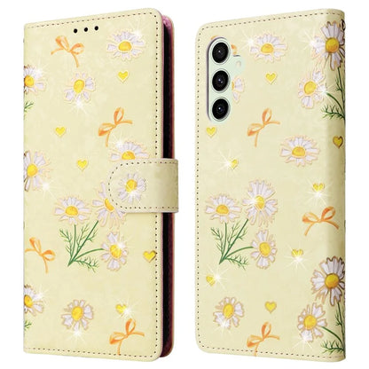 For Samsung Galaxy S24 FE Case RFID Blocking Flower Leather Phone Cover