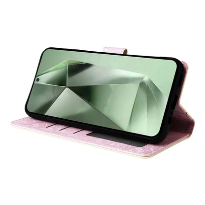 For Samsung Galaxy S24 FE Case RFID Blocking Flower Leather Phone Cover