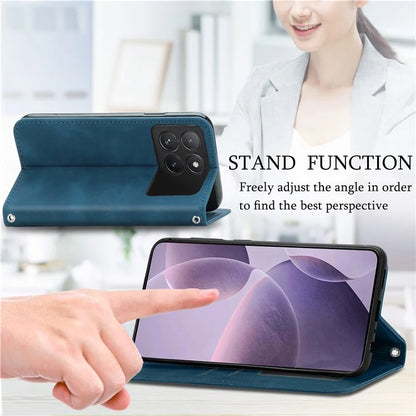 For Xiaomi Poco F6 Pro 5G / Redmi K70 5G / K70 Pro 5G Case Skin-Touch Leather Cover with Card Slots