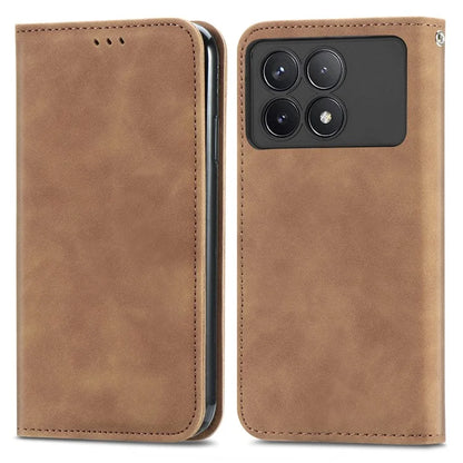 For Xiaomi Poco F6 Pro 5G / Redmi K70 5G / K70 Pro 5G Case Skin-Touch Leather Cover with Card Slots