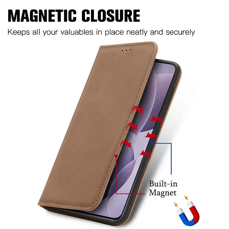 For Xiaomi Poco F6 Pro 5G / Redmi K70 5G / K70 Pro 5G Case Skin-Touch Leather Cover with Card Slots
