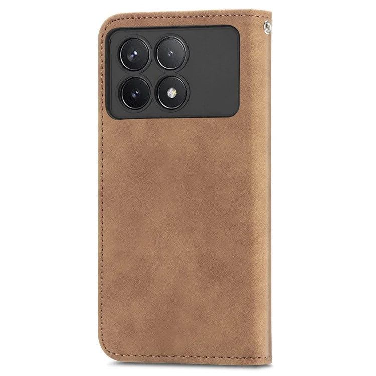 For Xiaomi Poco F6 Pro 5G / Redmi K70 5G / K70 Pro 5G Case Skin-Touch Leather Cover with Card Slots