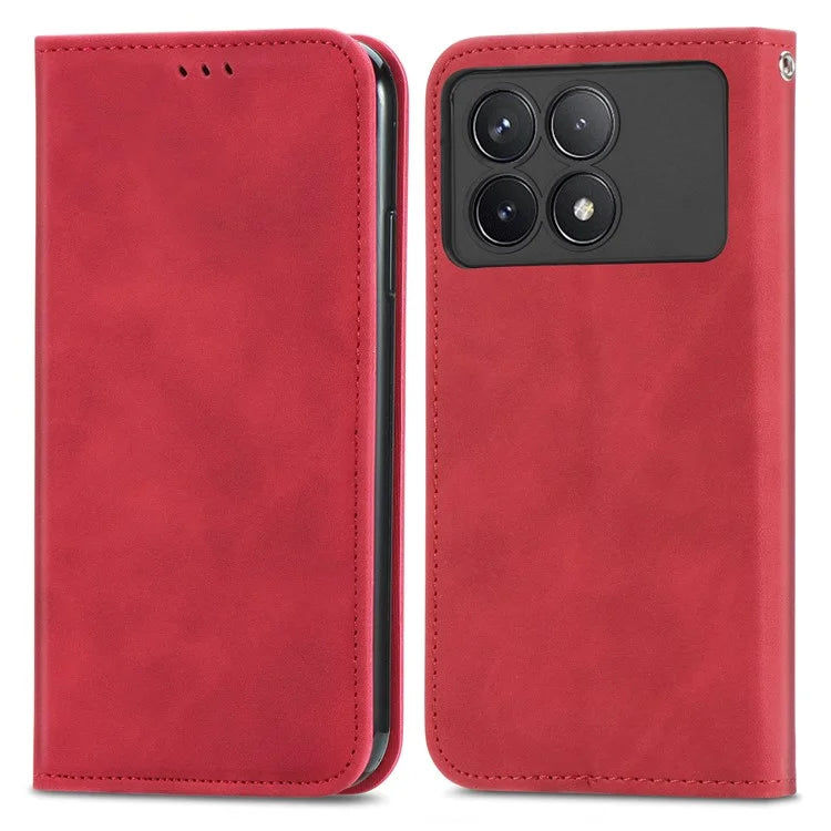 For Xiaomi Poco F6 Pro 5G / Redmi K70 5G / K70 Pro 5G Case Skin-Touch Leather Cover with Card Slots