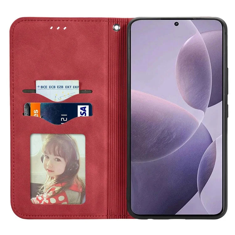For Xiaomi Poco F6 Pro 5G / Redmi K70 5G / K70 Pro 5G Case Skin-Touch Leather Cover with Card Slots