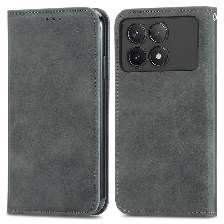 For Xiaomi Poco F6 Pro 5G / Redmi K70 5G / K70 Pro 5G Case Skin-Touch Leather Cover with Card Slots